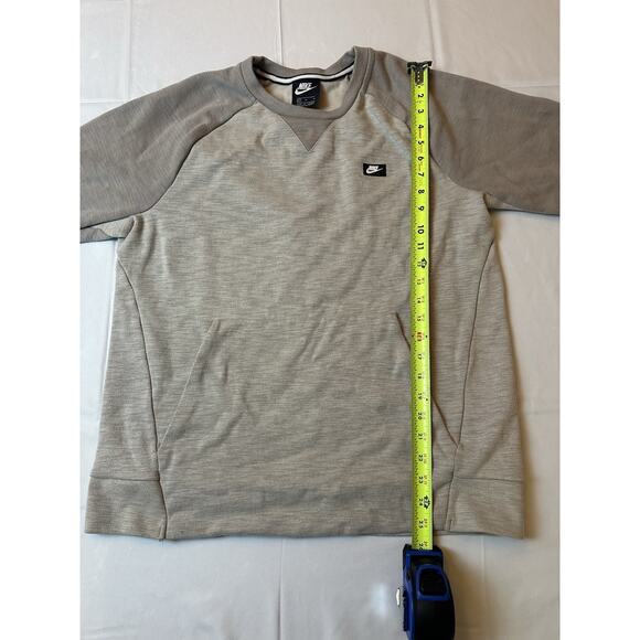 Nike Fleece Sweatshirt Crew Neck Men’s Size Large Front Pocket Pullover Gray - Picture 6 of 8